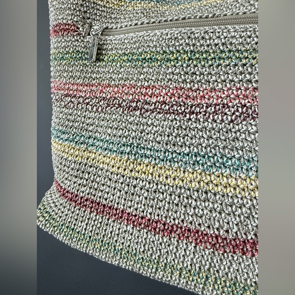 The Sak Voyager Crochet Striped Belle Shoulder Tote Bag. - Picture 5 of 9
